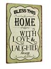 Metal skilt 24x35cm Bless This Home With Love And Laughter Always - Se flere Metal skilte